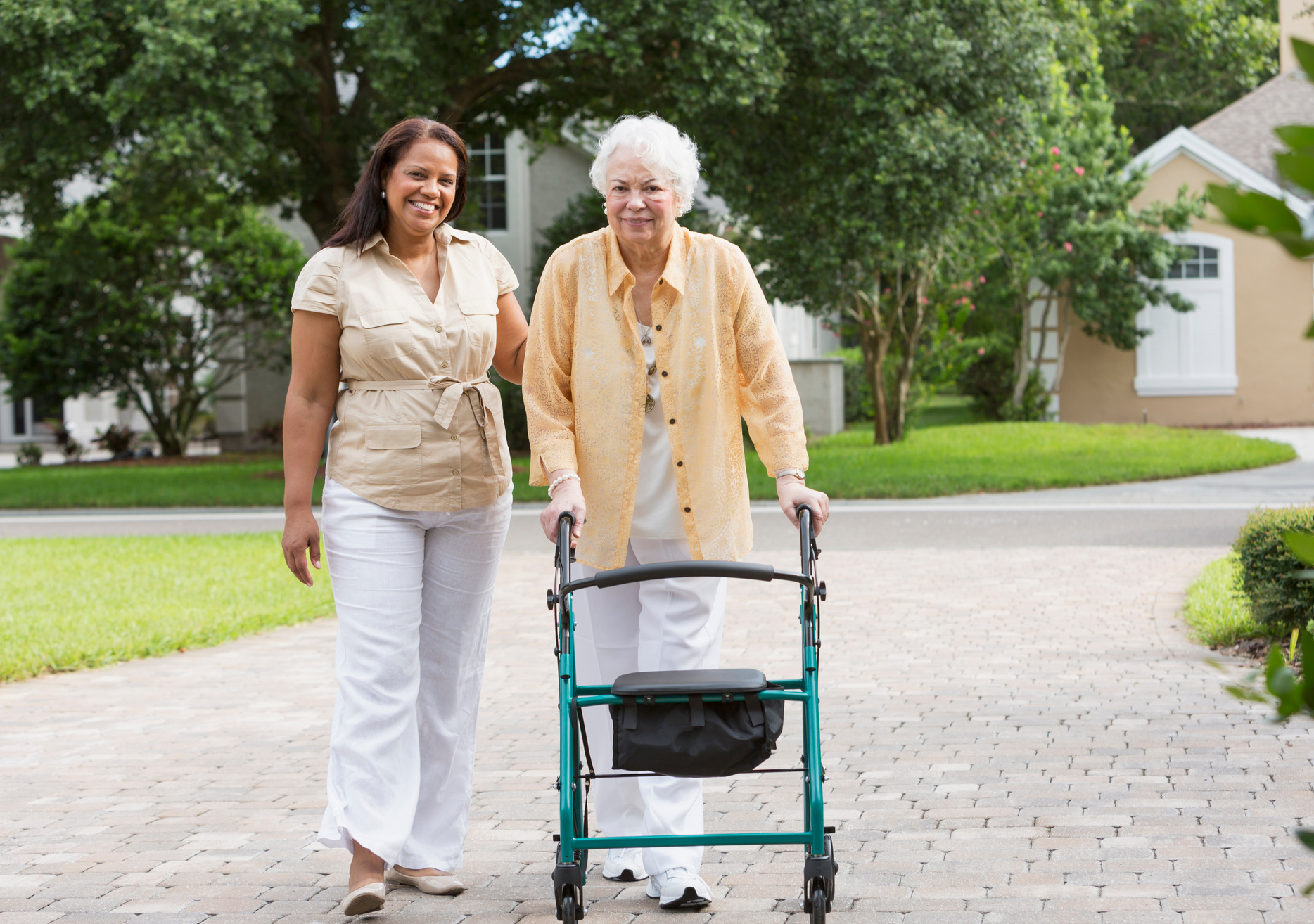 Senior woman with caregiver